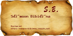 Sámson Bibiána névjegykártya